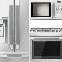 Vista 11 de Juego de 6 fundas para manijas de puerta de refrigerador, juego de 6 manijas de decoración para electrodomésticos de cocina, nevera, microondas