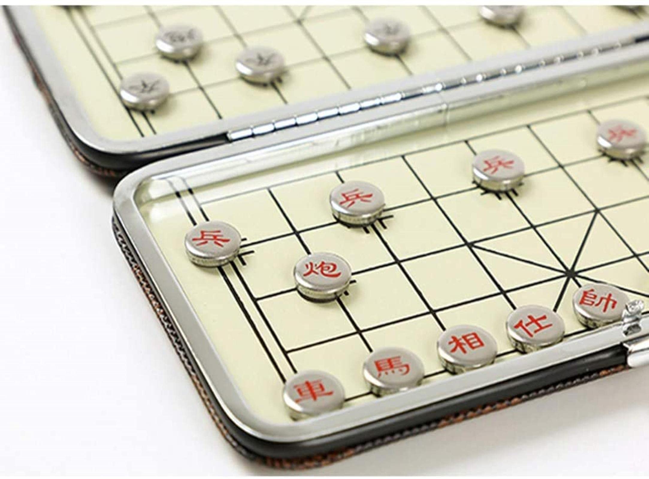Set di scacchi cinesi, dama, giochi da tavolo in legno da viaggio Xiangqi 象棋, mini gioco magnetico