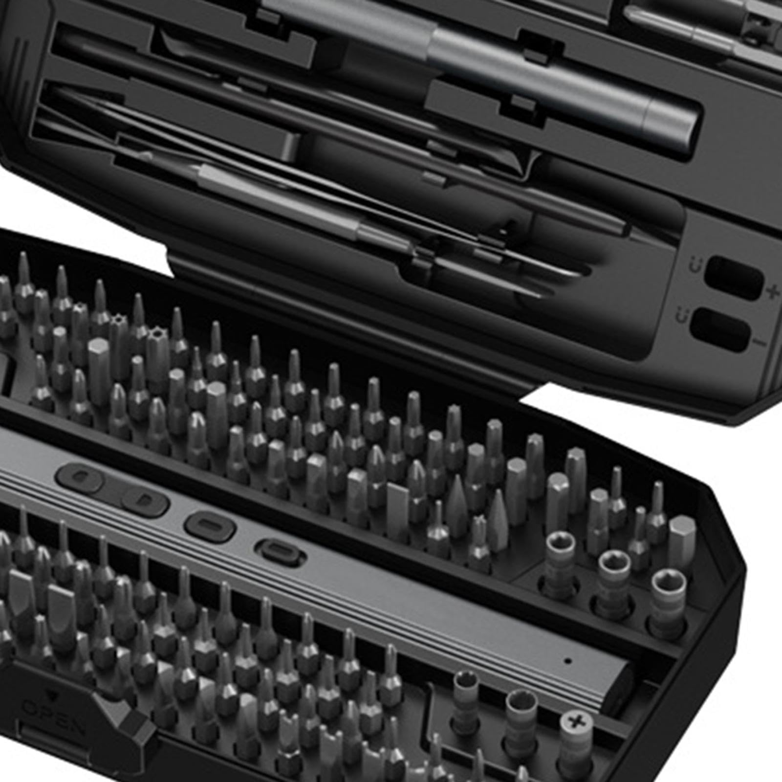 Fenteer Juego Completo de Destornilladores Portátiles, Kit Electrónico 153 en 1, Negro