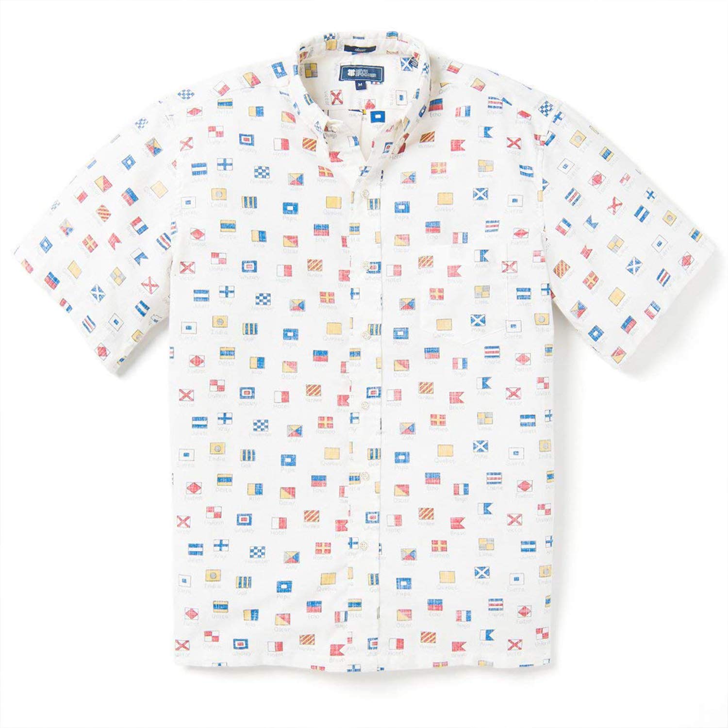 Men’s Nautical Hawaiian Aloha Shirt - Button Front