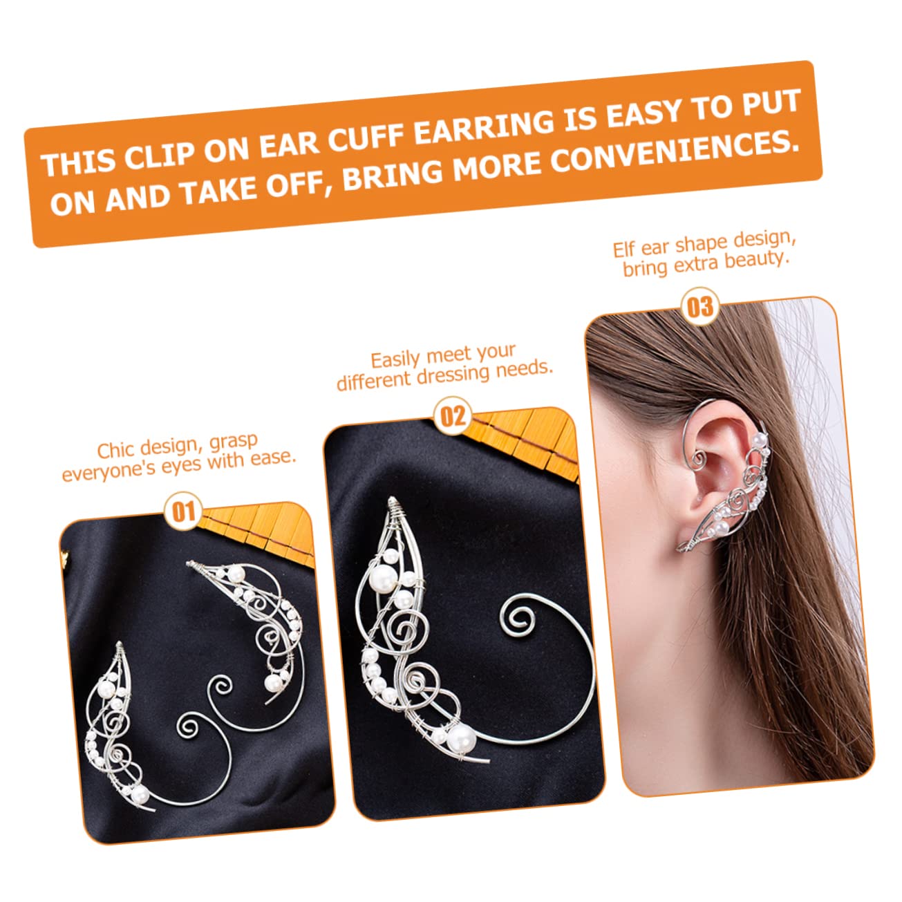 GALPADA 5pares Pendientes De Oreja Ear Cuffs Sin Perforación Accesorios Para Mujeres y De Joyería Artesanal Elegantes