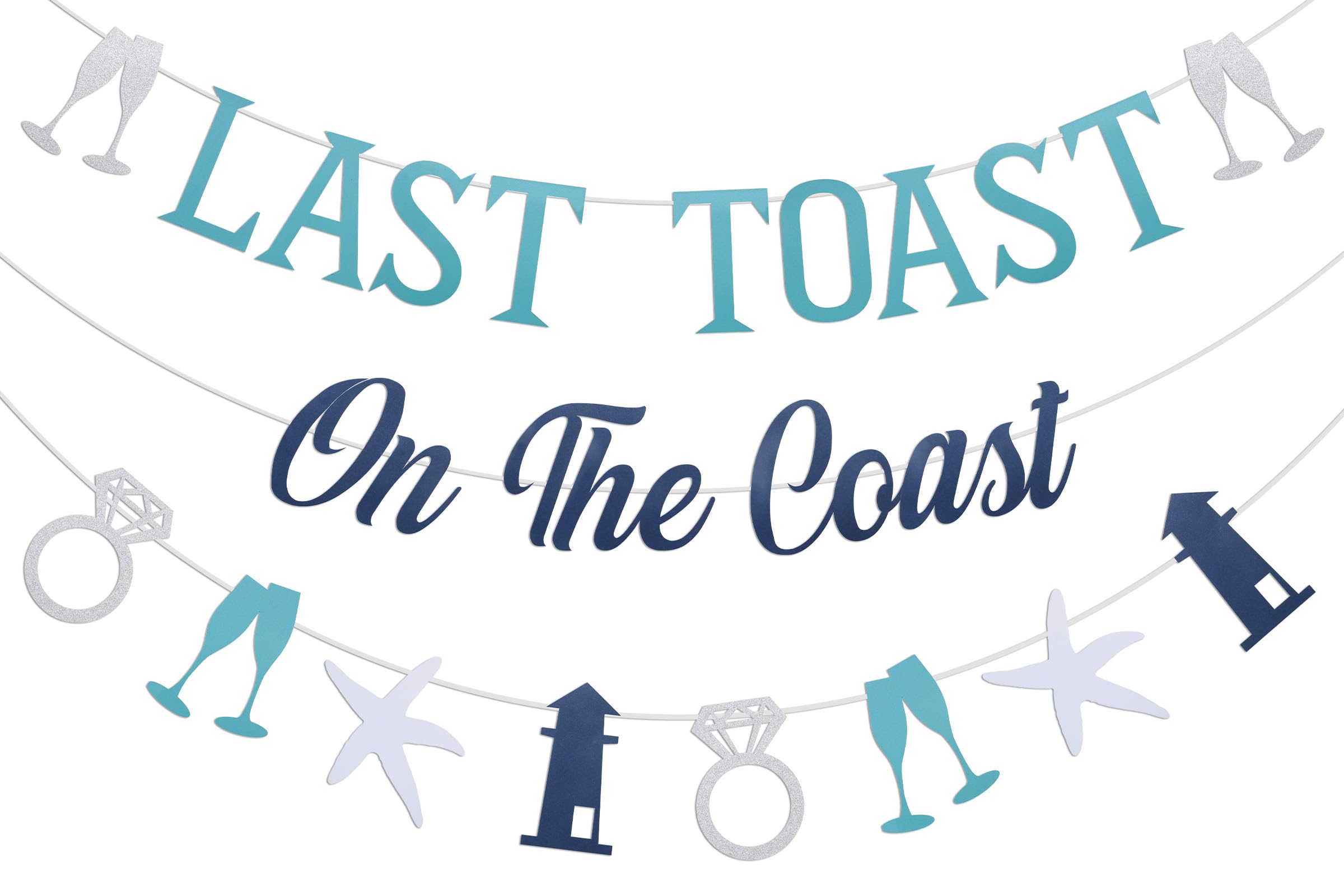 Banner 'Last Toast On The Coast' – Strand-Party-Dekoration Für Junggesellinnenabschied & Geburtstag – Leicht Entfernbar