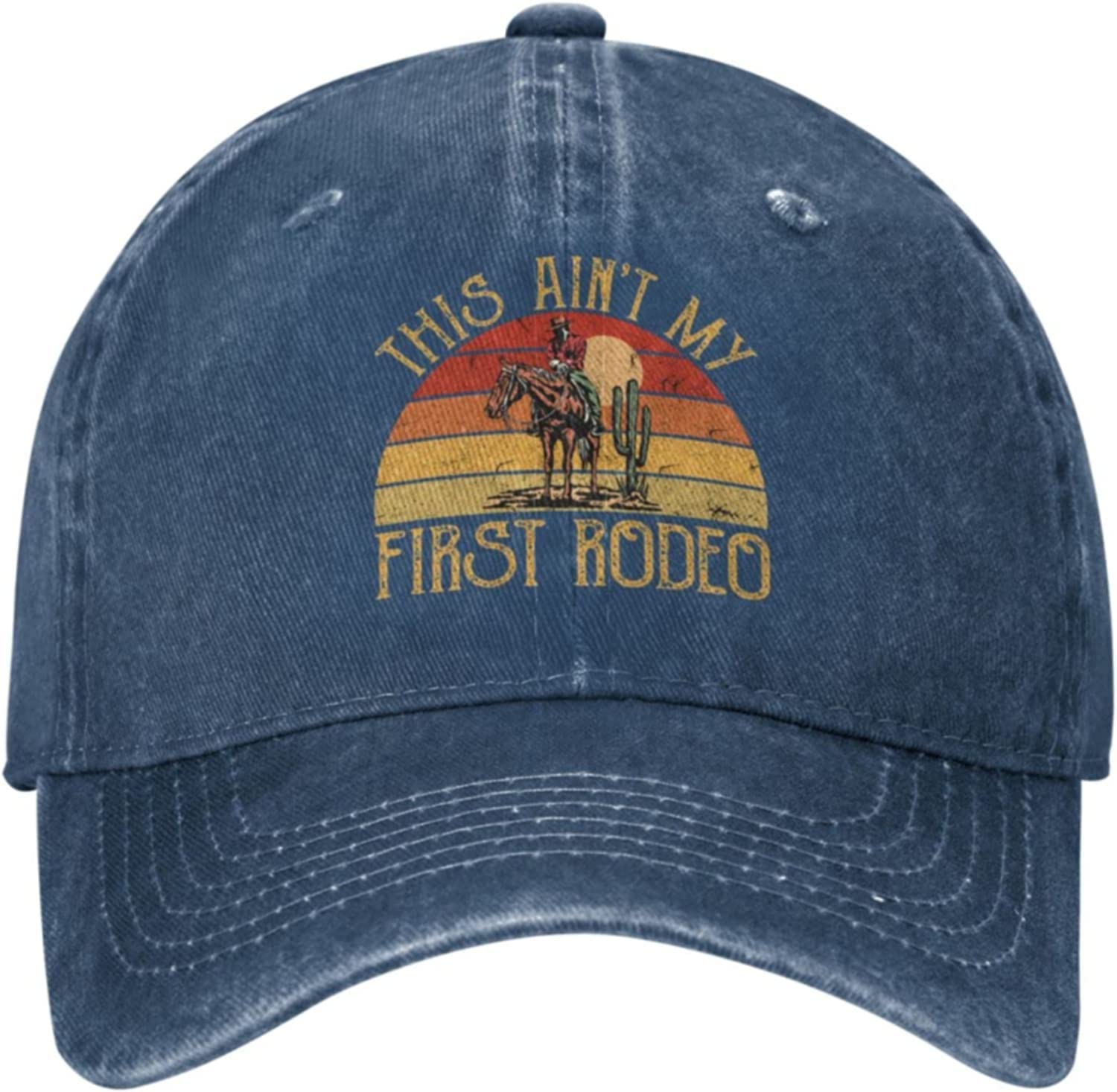 Fjqwklf Unisex Navy Blue This Ain't My First Rodeo Hat For Men Dad Hats Funny Hat