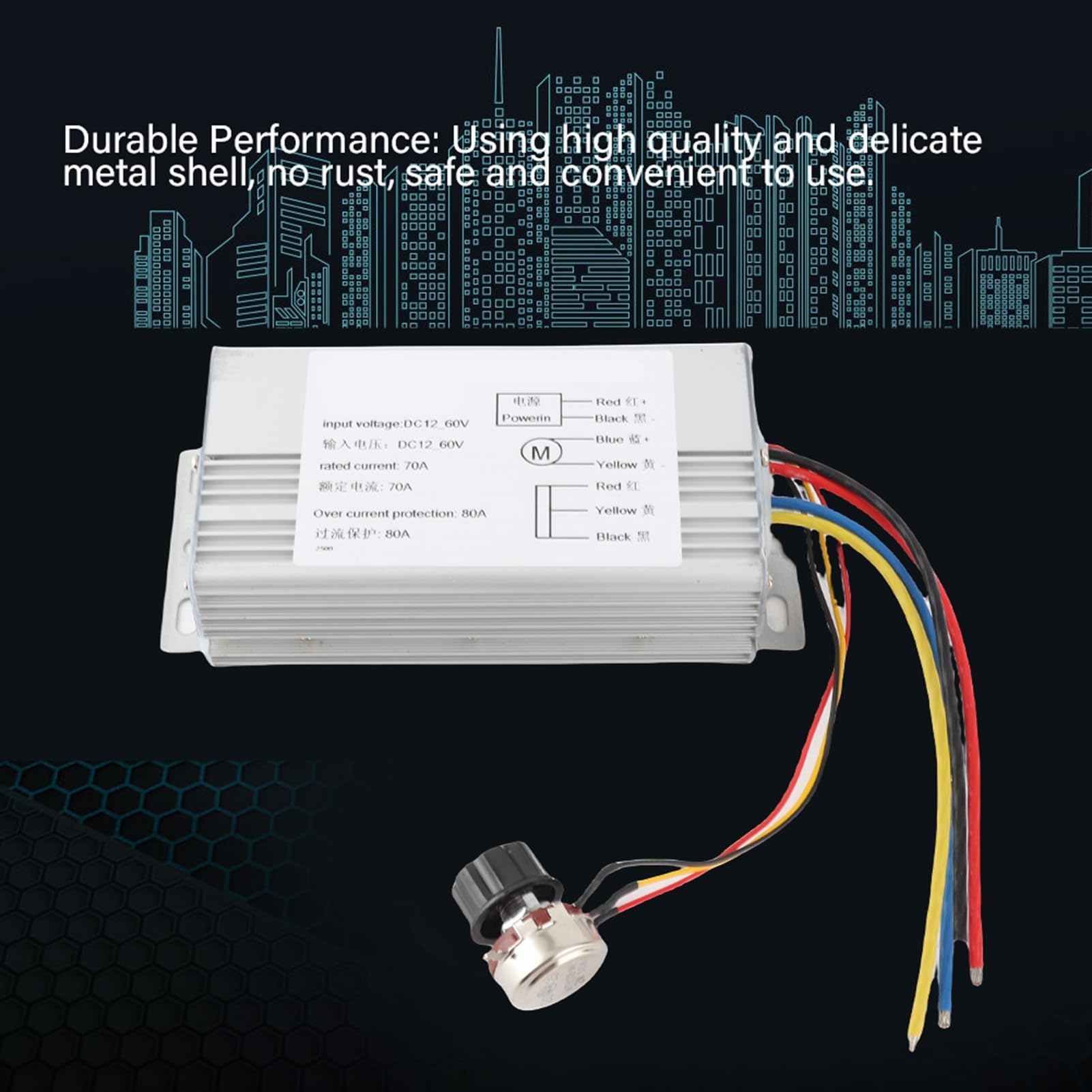 Controlador de Velocidad del Motor PWM DC del Motor 12V-60V 70A DC PWM, Controladores Controladores de Velocidad del Motor Interruptor del Controlador de Control de Velocidad de