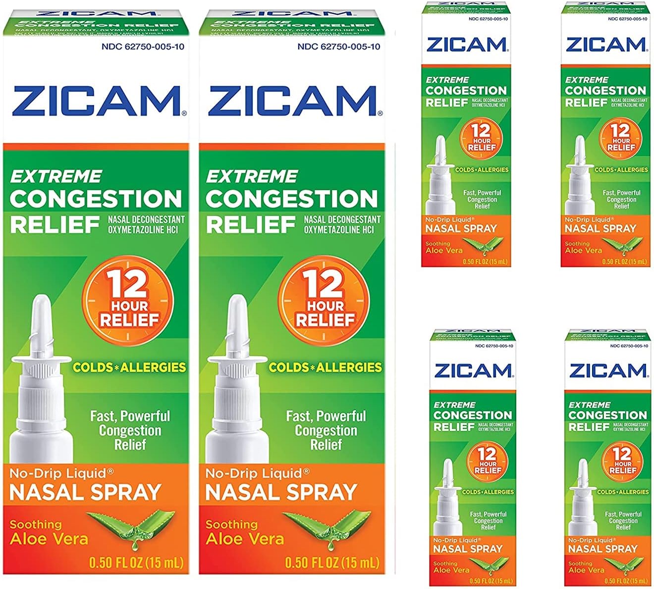 Zicam Extreme Congestion Relief Liquid Nasal Spray 0.50 Ounces (Pack of 6)