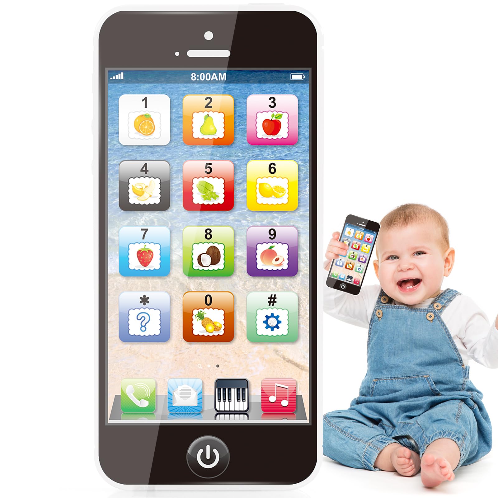 Toys for 2 Year Old Boys Girls,Toy Phone for 1 Year old Kids,Toys for 2 Year old Boy,Fake Phone for Toddler Age 1-2,12-18 Months Boys Girls Birthday Present