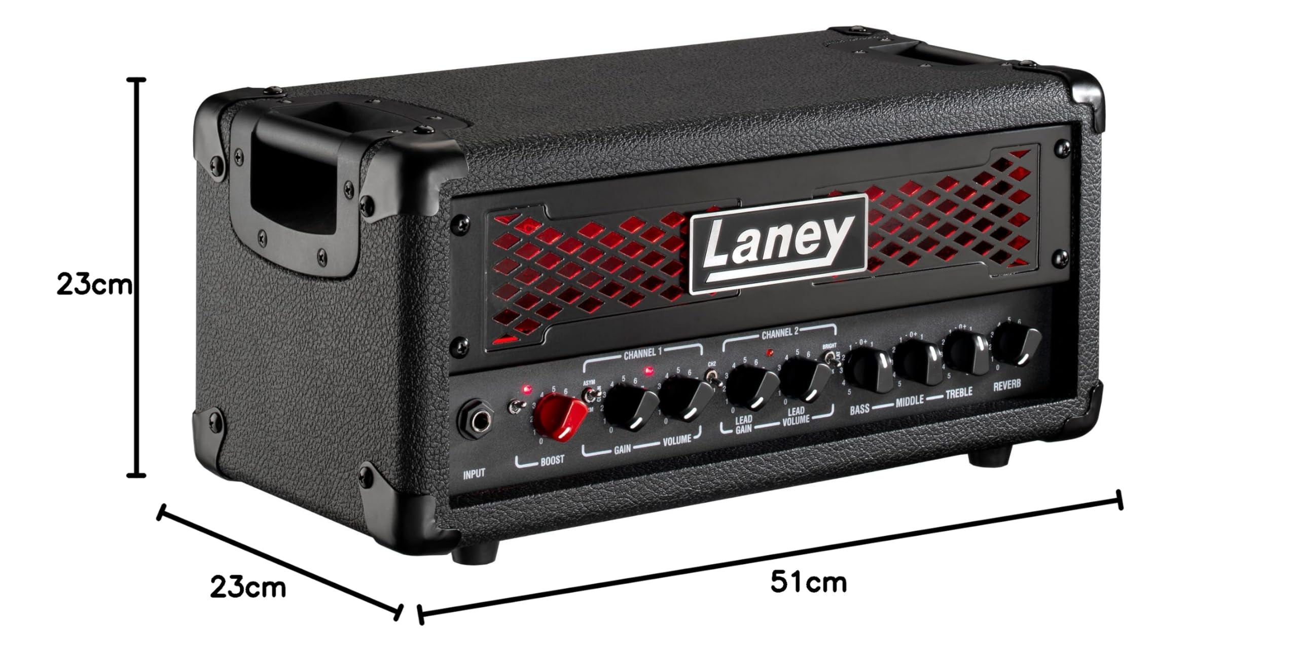 Laney IRF Dual Top Chitarra Amplificatore Testa, 60 Watt DUALTOP