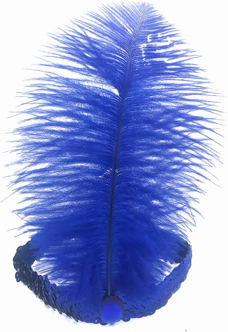 1920s Flapper Headbands Bulk Ostrich Feather Headpieces Roaring 20s Gatsby Costume Accessories for Party New Year Christmas (Multi-30pcs) - Image 7