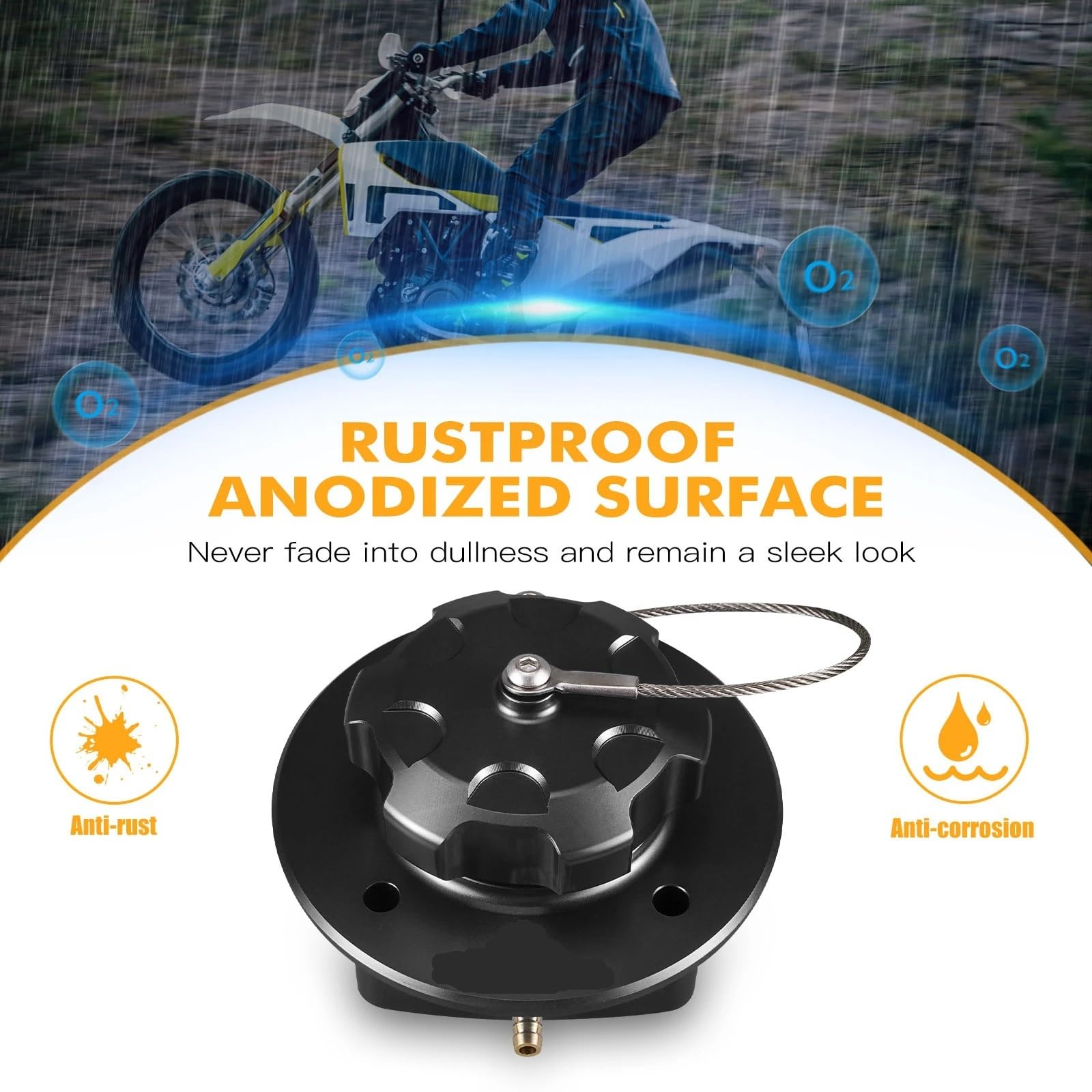 Korek wlewu oleju Pasuje do Husq&varna 701 Supermoto Enduro Long Range Korek wlewu paliwa do LR 16-2024 2023(Black)