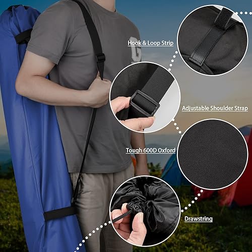 Miniatura 5 de Xxerciz Bolsa de repuesto para silla de campamento plegable, bolsa de transporte grande con correa para el hombro para acampar al aire libre, bolsa