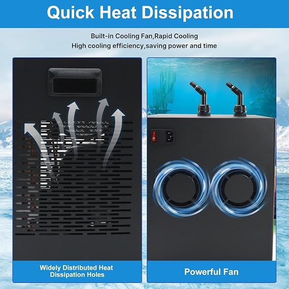 Cold Plunge Chiller for Tubs, 1/3 HP Ice Bath Chiller with Filter and Water Pump,Cooling System Water Chiller for Ice Bath Tubs - Cold Plunge for Home Recovery Unit Double Pumps