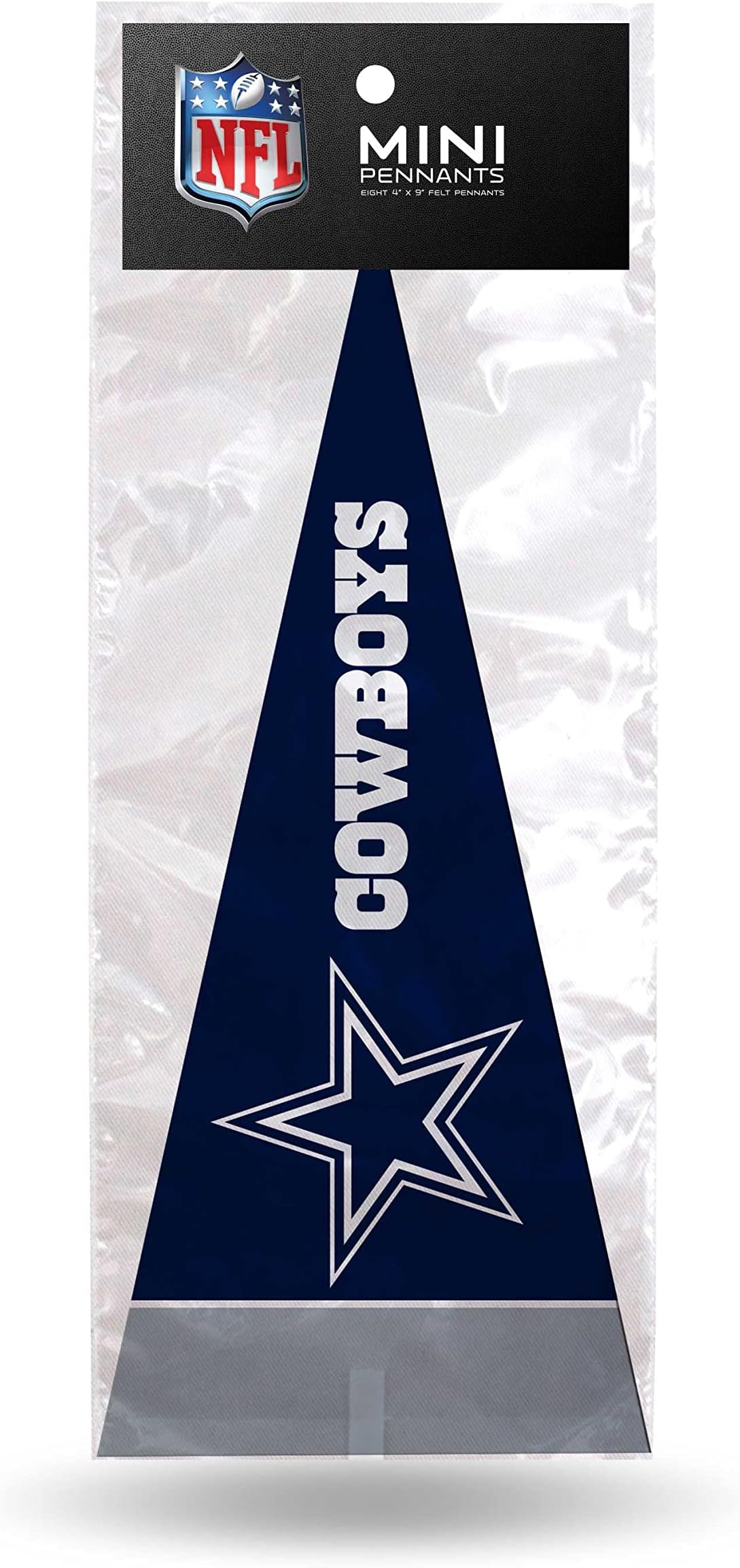 Rico Industries NFL Fan Shop 8-Piece 4-Inch by 9-Inch Classic Mini Pennant Décor Set
