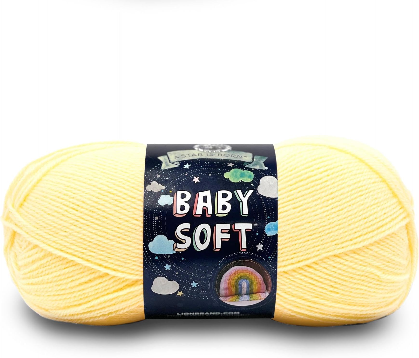 Baby Soft Baby Blanket Yarn for Crocheting, Knitting, and Crafts, Lemonade, 1 Pack