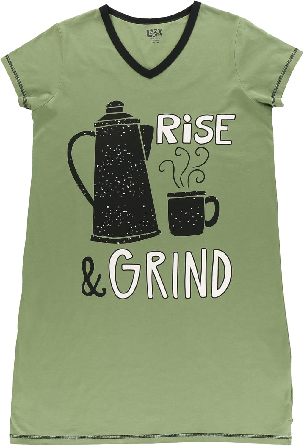 Lazy One Women's Nightgown, Funny V-Neck Sleep Shirt for Women, Novelty Pajama Shirts - Image 3