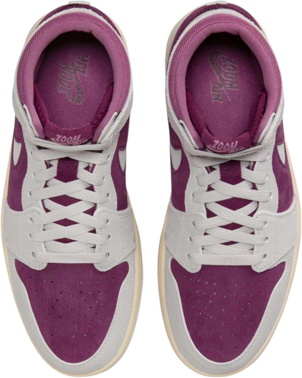 Air Jordan 1 Zoom CMFT 2 Women's Shoes (DV1305-600, Bordeaux/Light Bordeaux/Muslin/Neutral Grey) Size 9.5 - Image 4