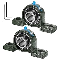 Vista 7 de uxcell 2pcs UCP201 Cojinetes de bloque de almohada de 0.472 in de diámetro propio, base de hierro fundido sólido montado rodamientos de acero cromado