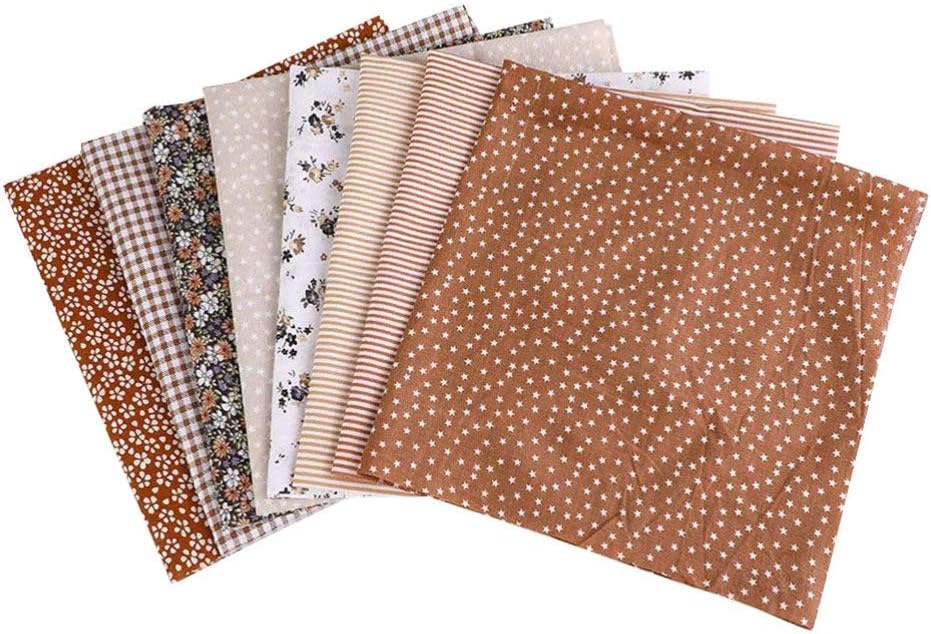 – MALINK 8 Pcs Fabric Bundle Square Floral Cotton Fabric Sewing Patchwork Cloths for Quilting Scrapbooking DIY Crafts 50cm