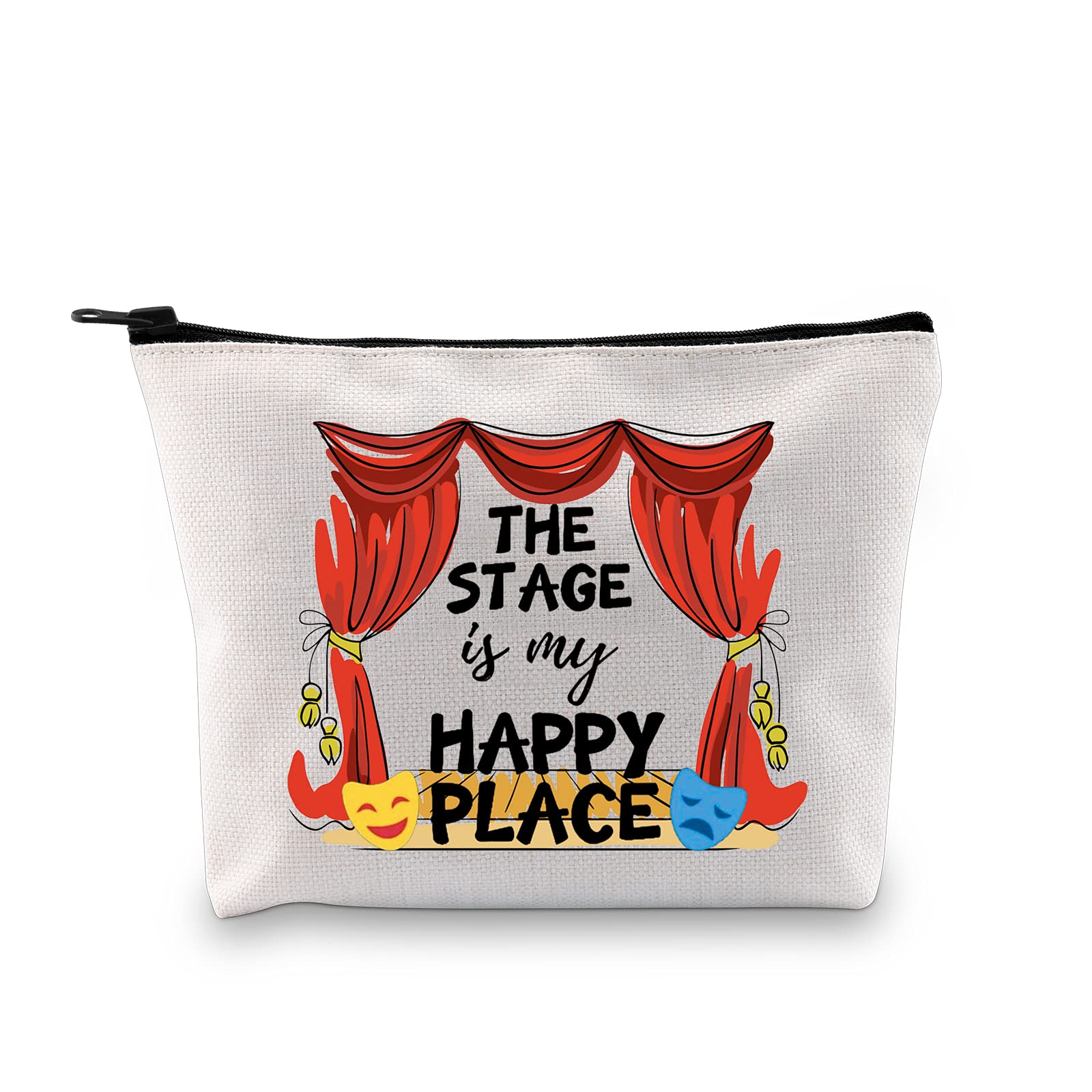 GJTIMPerformer Gift Musical Play Performer Gift Musical Lovers Gift The Stage is My Happy Place Cosmetic Bag Gift for Musician (Stage Happy Place)