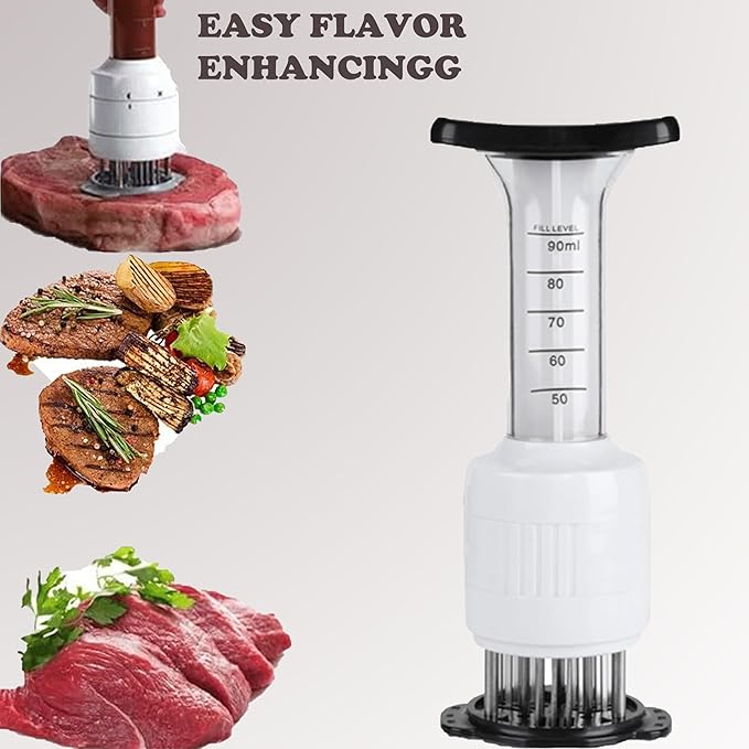 Inyector de Carne de Acero Inoxidable - Jeringa para Adobar miniatura 3
