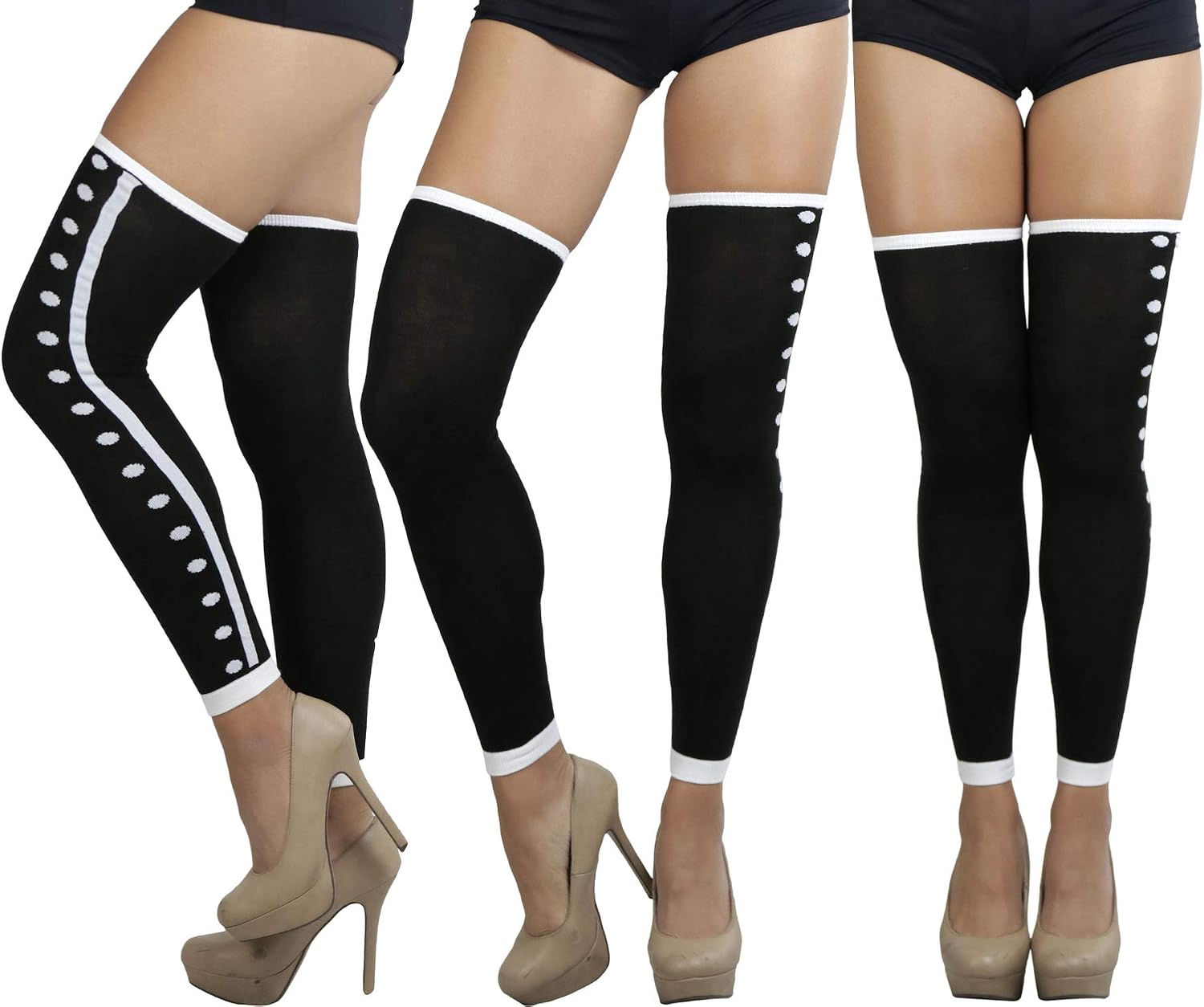 ToBeInStyle Women's Long Over The Knee Leg Warmers Bright Thigh High
