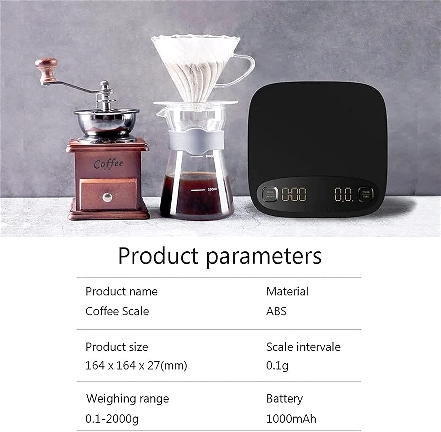Báscula de Cocina Digital con Pantalla, báscula electrónica precisa de 1g/0,05 Oz for cocinar y Hornear