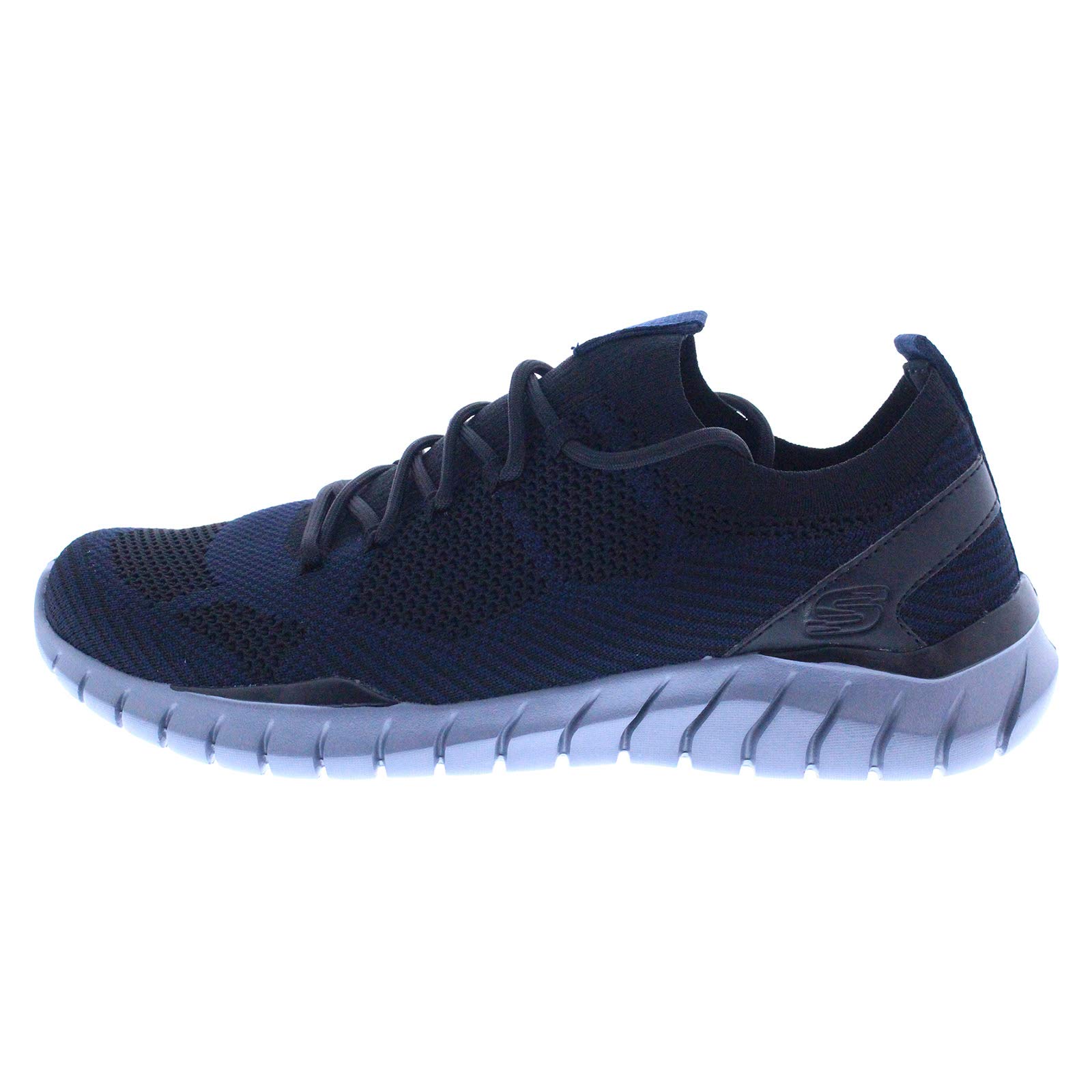 Skechers Mens Overhaul Black/Navy Sneakers - 9 UK (10 US) (52820-BKNV) (B07PH3XPJ8) Amazon Price History, Amazon Price Tracker