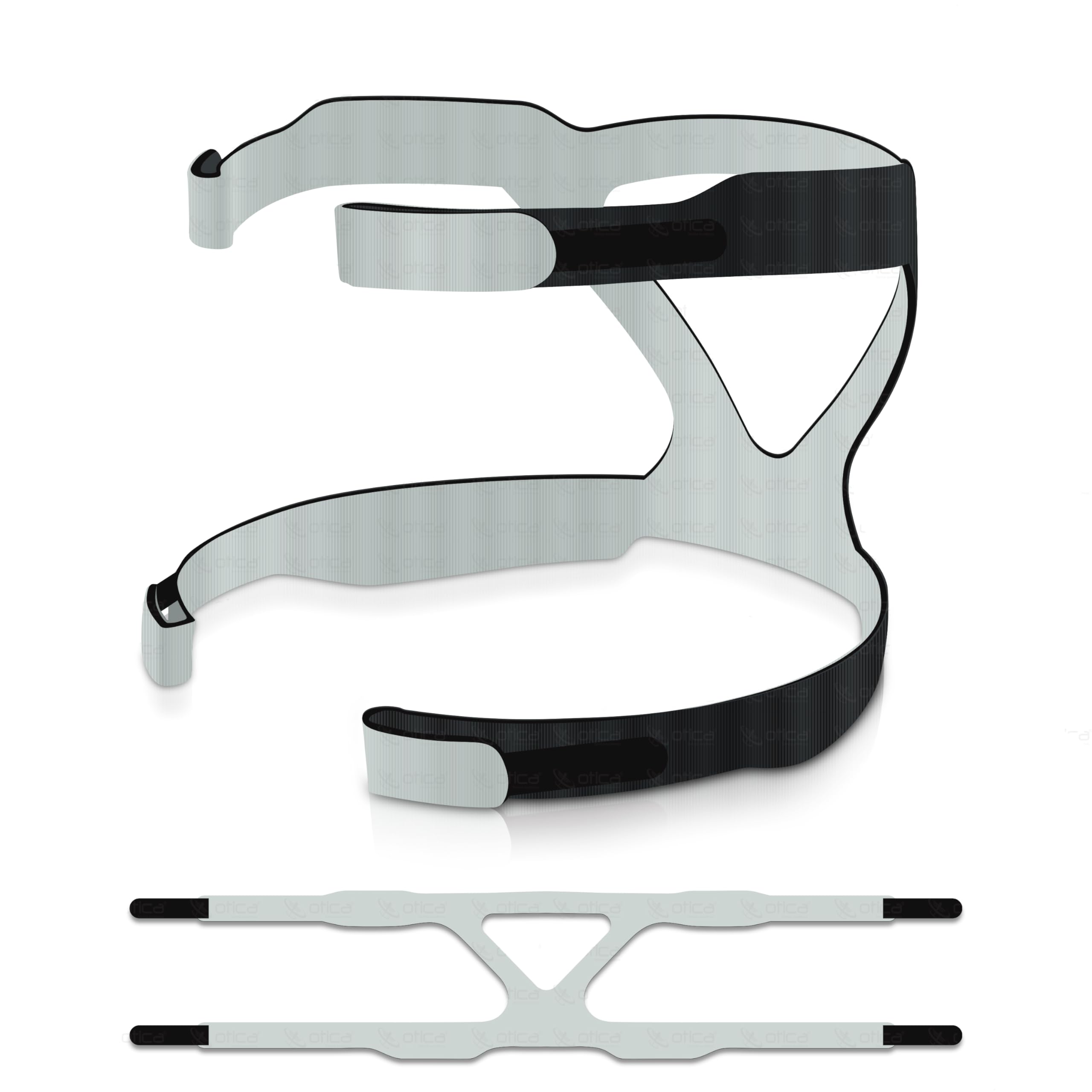 OTICA Universal Premium Headgear Comfort Gel Full Mask Replacement Part CPAP Head band for Respironics Resmed Resmart Without Mask