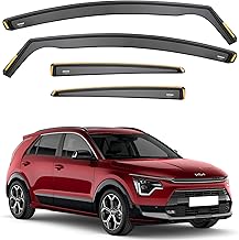 ISPEED Wind Deflectors for KIA NIRO MK2 2022-2025 5 Door SUV 4pc Set - Keep Your Car Ventilated In Rain - Reduce Wind Turbulence - Tinted In-Channel Type