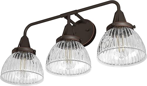 Miniatura 7 de Hunter - Cypress Grove - 19258 - Lámpara de tocador de 3 luces, de tamaño mediano, regulable, estilo de transición, para dormitorios, cocinas,