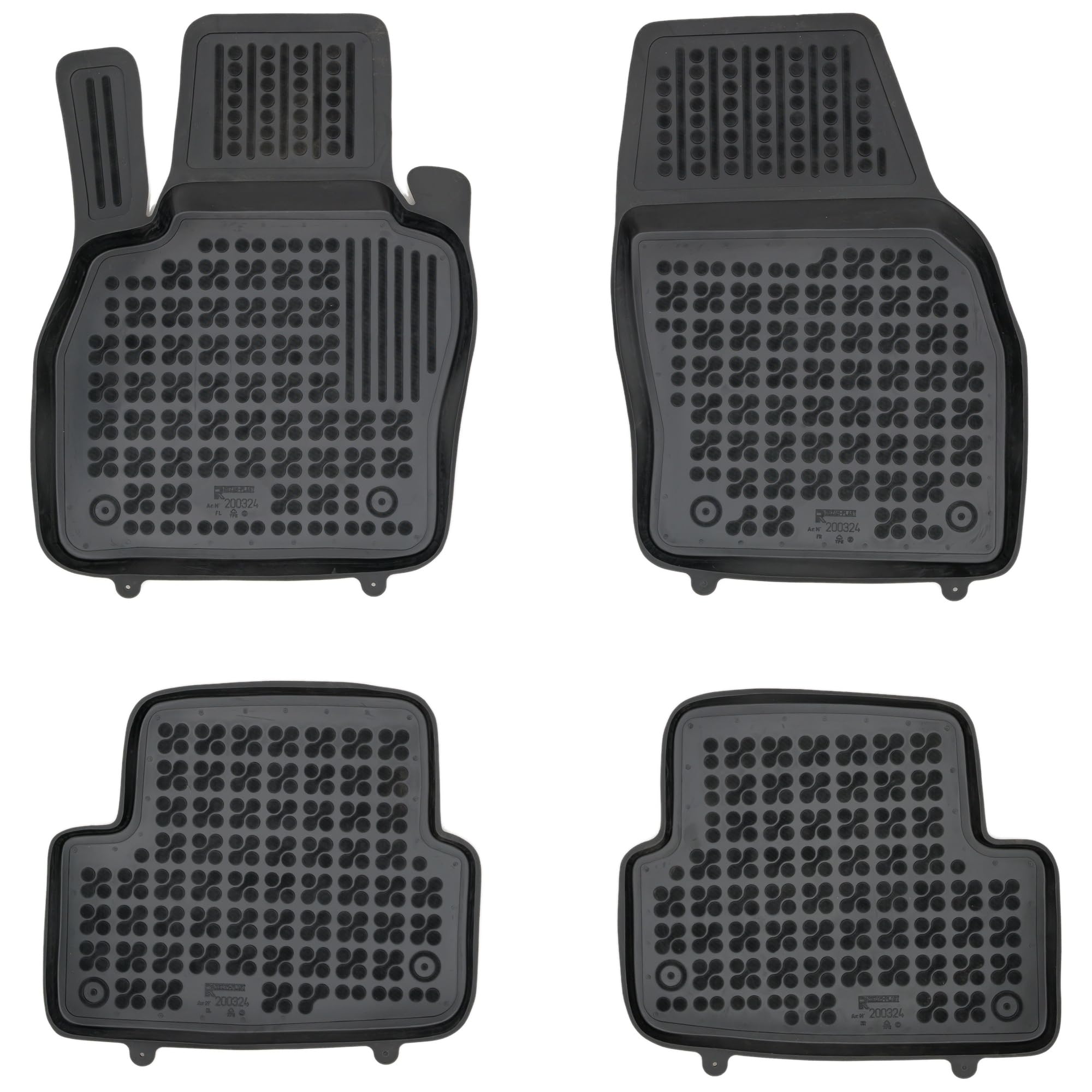 M MOTOS Alfombrillas de goma para Audi A1 II (GB) desde 2018 Mejora la comodidad de tus viajes con la alfombrilla antideslizante para coche - alfombrillas para coche para todo tipo de clima, protecció