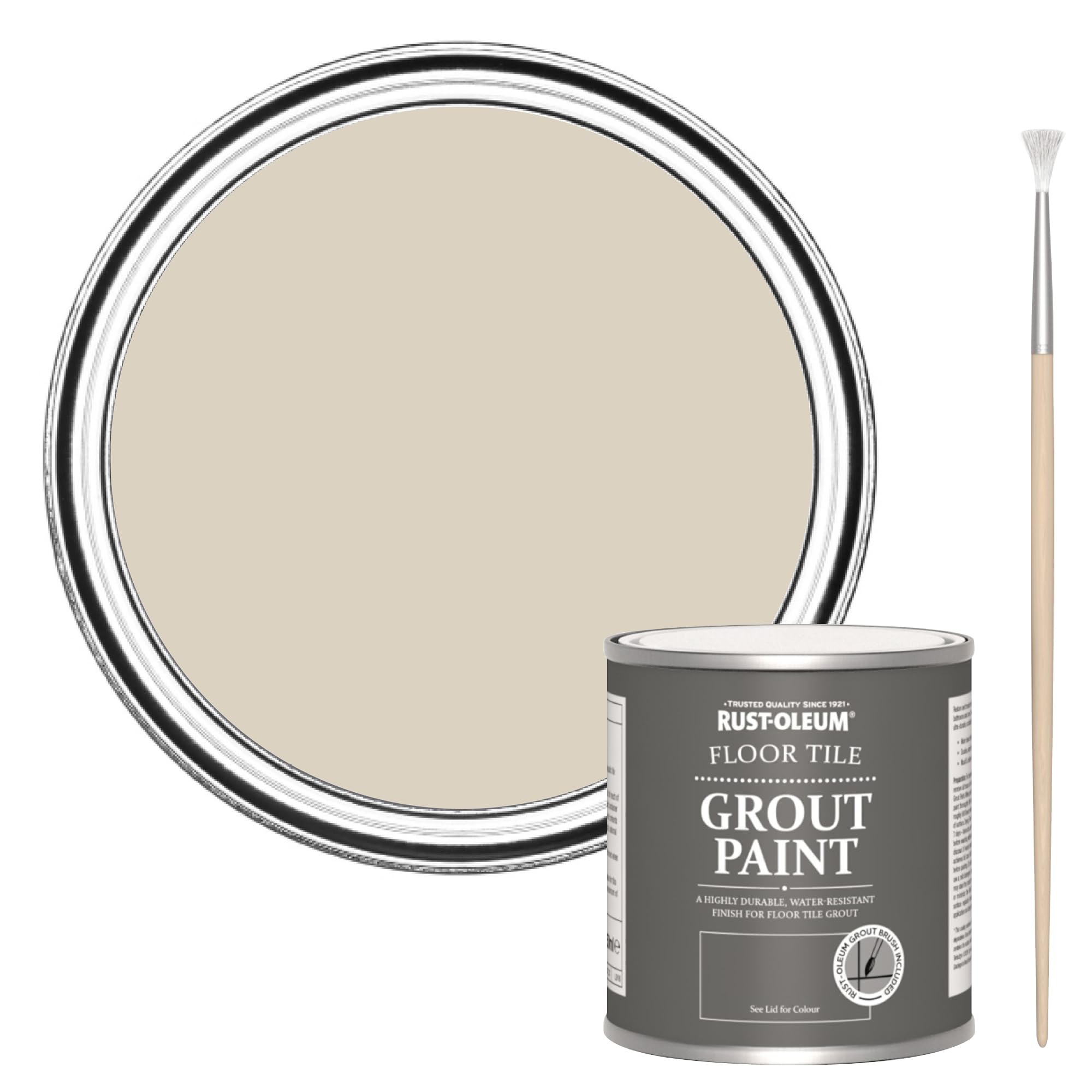 Rust-Oleum Ultra-Durable Beige Floor Tile Grout Paint - Hessian 250ml