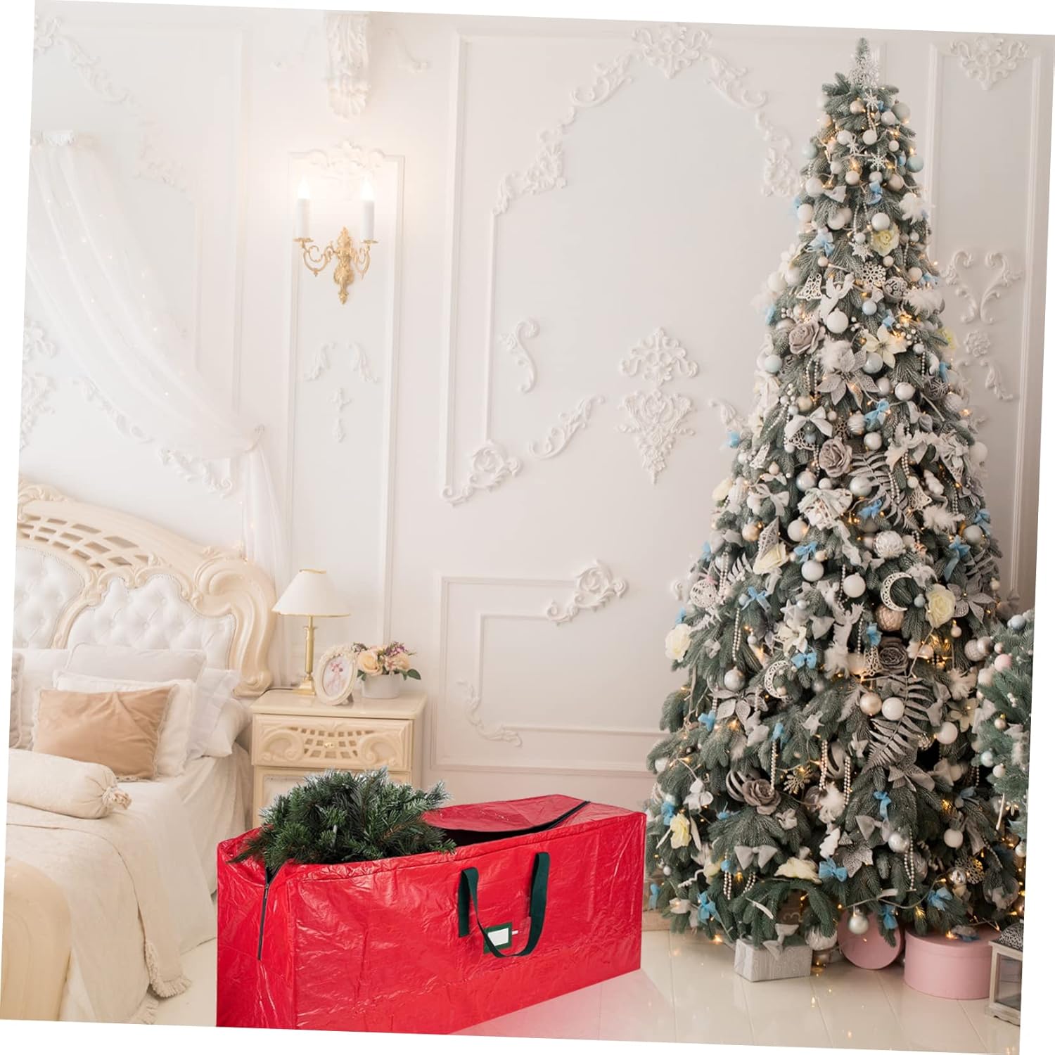 Garneck 1pc Christmas Tree Storage Bag Capacity Organizer for Disassembled Christmas Trees Zippered Pouch for Home Storage and Holiday Decor
