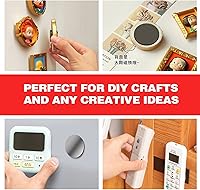 Vista 6 de Puntos magnéticos redondos pequeños con respaldo adhesivo para manualidades DIY escuela oficina hogar círculo magnético flexible con autoadhesivo