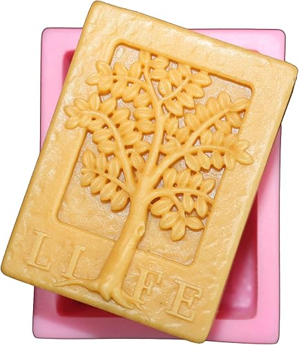 Vista 25 de Molde de jabón de silicona con patrón de árbol para fabricación de jabón natural para el cuidado de la piel, productos de cuidado de la piel de 2