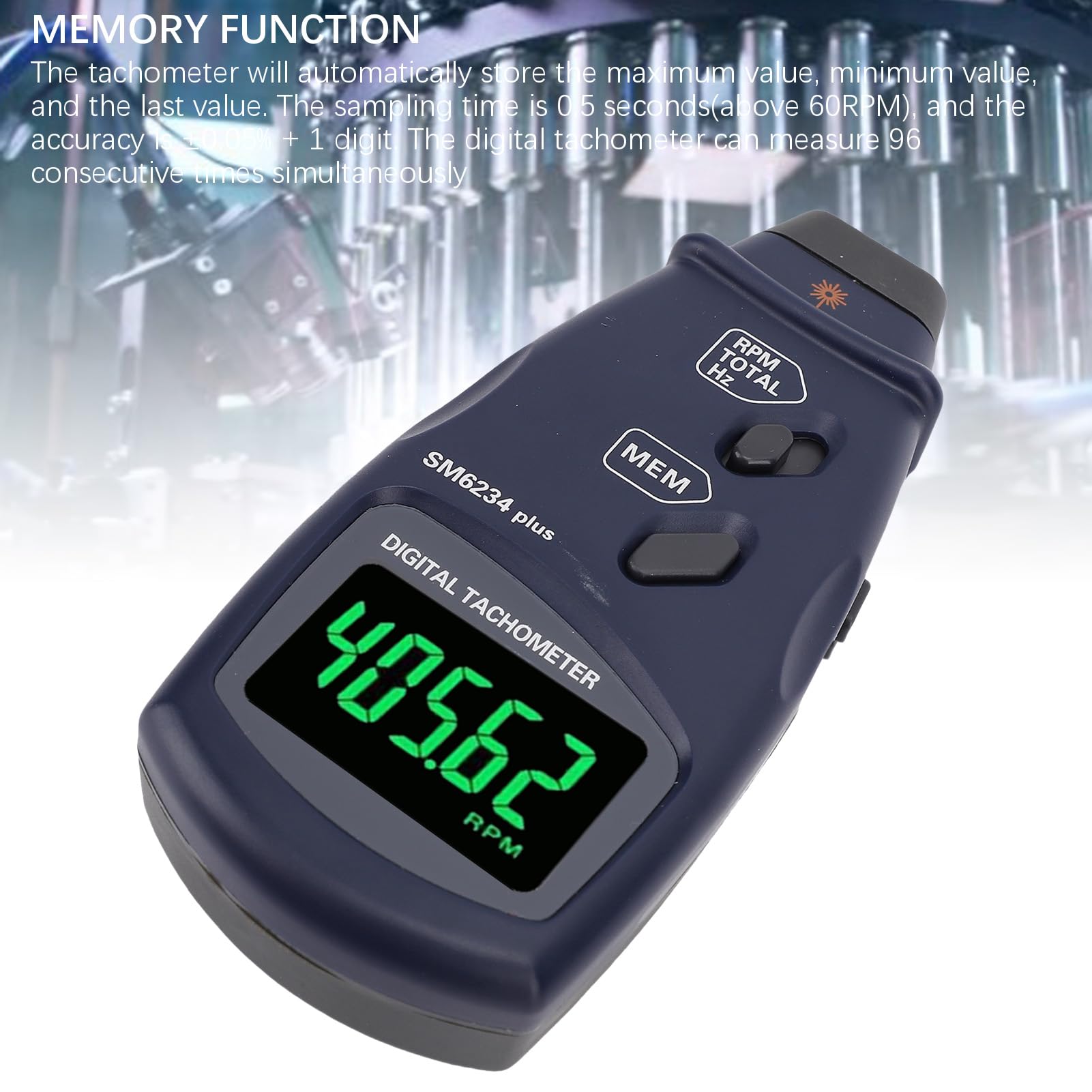 Jiawu Contagiri Digitale, Contagiri, 2 in 1, Tester di Rivoluzione LCD per Piccoli Motori, Strumento di Misurazione Accurato per Appassionati di Auto e Meccanici