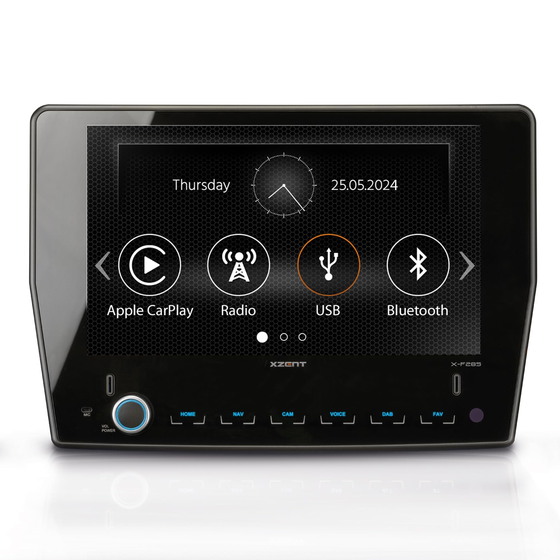 X-F285 – Autoradio kompatibel mit Ford Transit, Multimedia System/Mediencenter mit 9“ Touchscreen, Apple CarPlay, DAB+, zum Reisemobil Festeinbau Navi erweiterbar