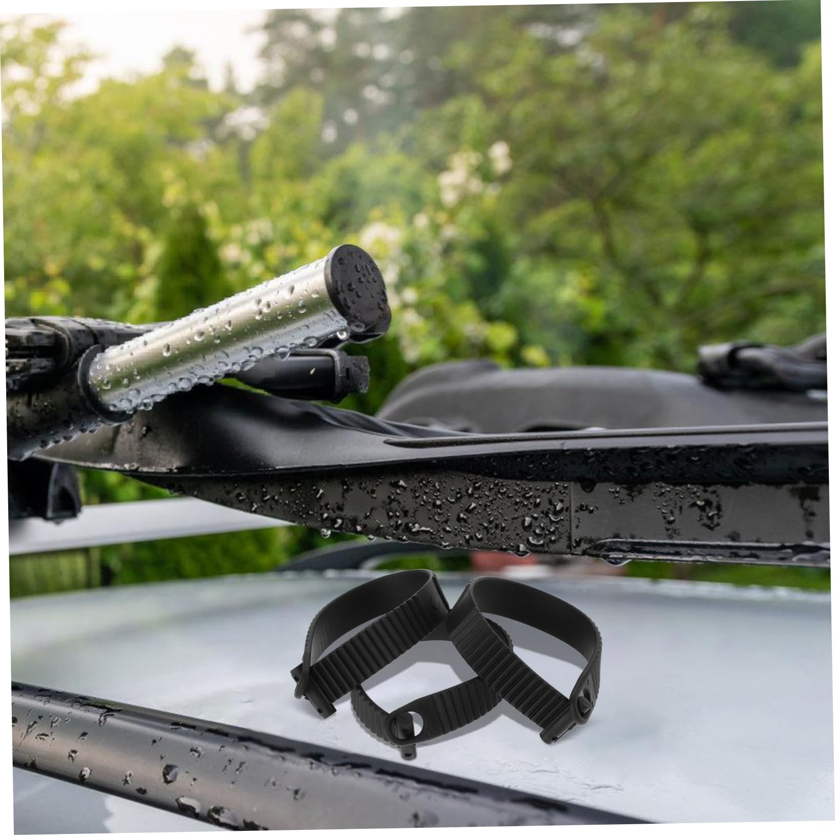 Beatifufu Durable Rubber Bungee Cords 3pcs Car Roof Rack Straps Cargo Straps for Trucks