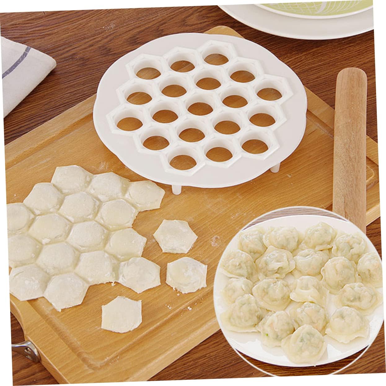 3pcs Plastic Dumpling Making Mold Dumplings Mold Quick Easy for Restaurant Home Cooking