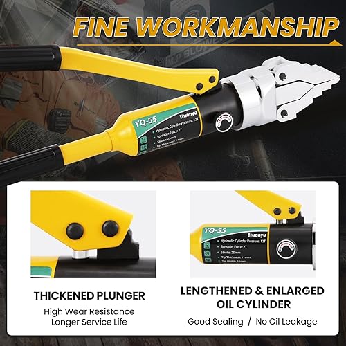 Miniatura 4 de Huanyu Esparcidor de brida hidráulica integral 12T Separador de brida hidráulica portátil Divisor de brida manual Alicates de acero de aleación