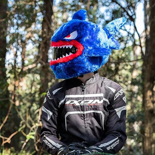 Vista 26 de Moto Loot Funda para casco de motocicleta, paseos divertidos y regalos Peluche enojado