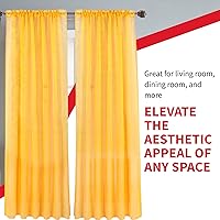 Vista 40 de Sapphire Home - Paneles de cortina (2 unidades), cortinas translúcidas de 54” x 84” (108” de ancho en total), paneles de gasa para dormitorio, sala