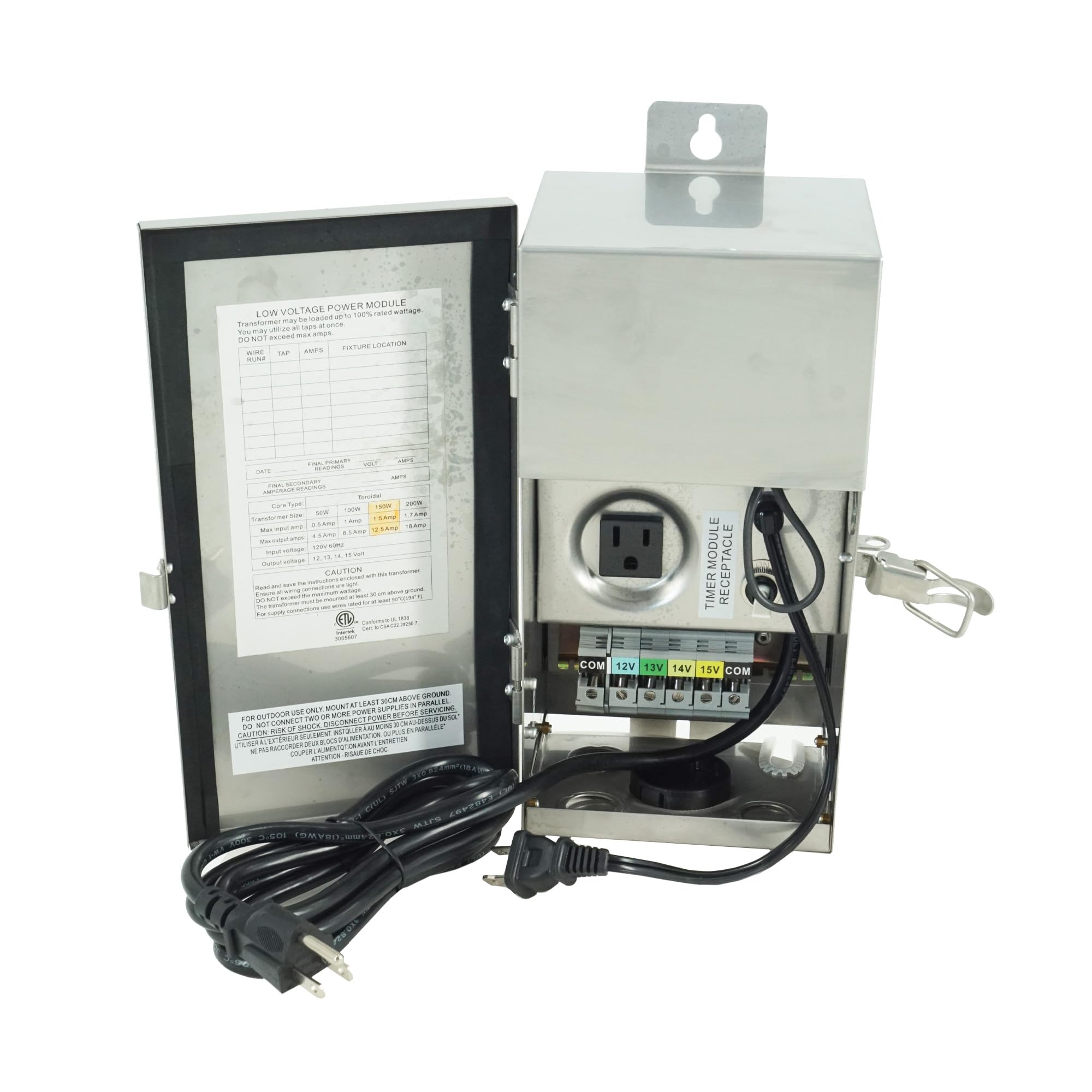 HALF OFF PONDS LumiNight Pond and Landscape Lighting - 150-Watt Stainless Steel Transformer - TRNSFR-150WSS