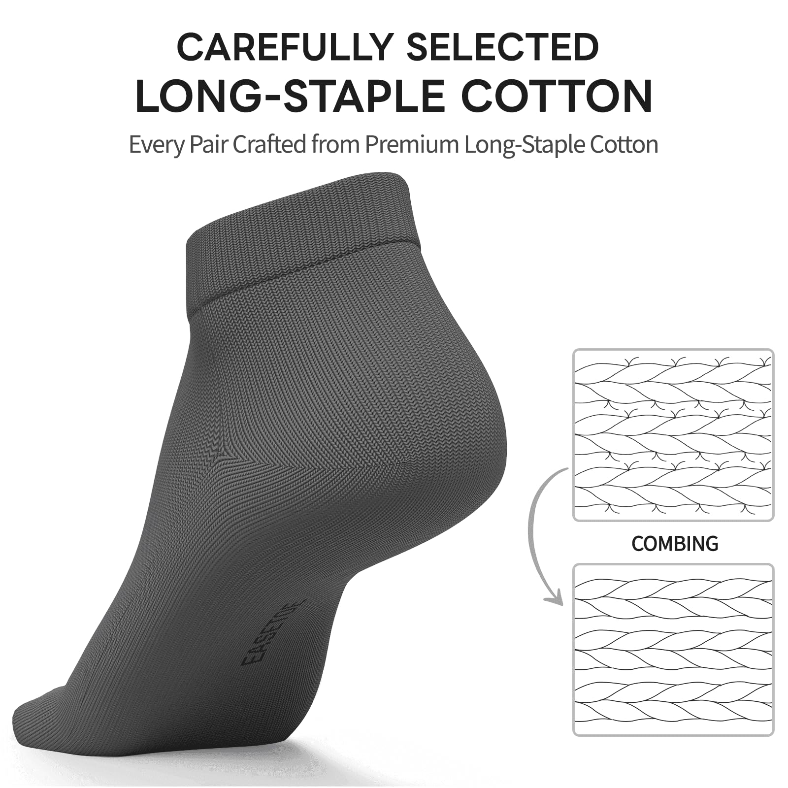 Calcetines tobilleros para hombre, 8 pares de calcetines de algodón de primera calidad, antideslizantes, casuales, de corte bajo