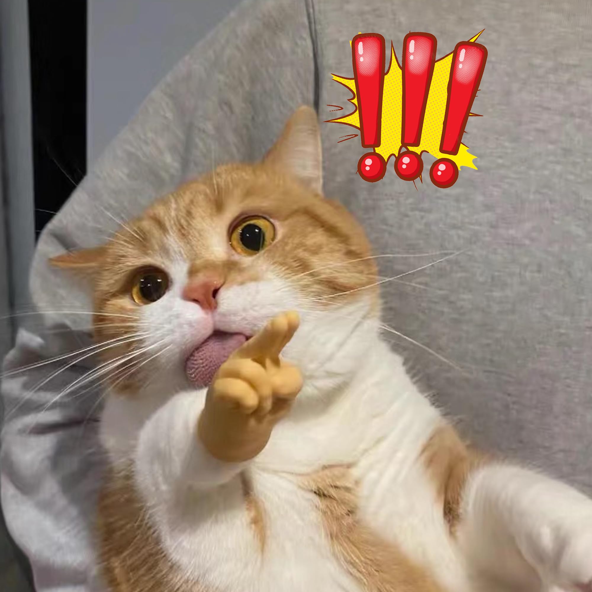 Hrrebro 6-Piece Tiny Rubber Hands For Cats – Stretchable Mini Finger Hands For Pet Puppet Shows & Funny Playtime