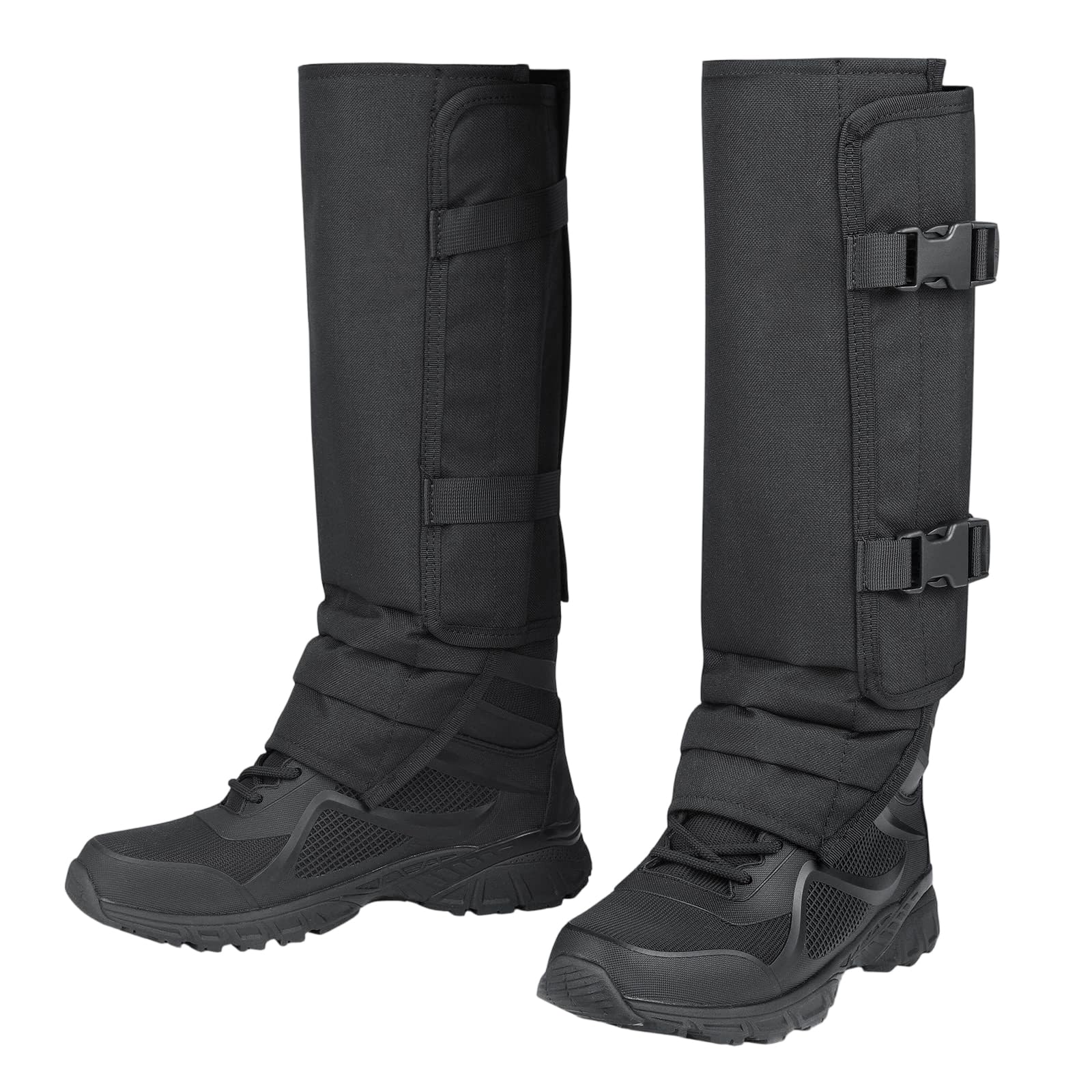 Guêtres serpent pour la randonnée avec couverture de botte enveloppante, fermeture à crochets et boucles et maintien sous le pied, guêtres de bottes quotidiennes, protège-mollets, couvre-jambes de de
