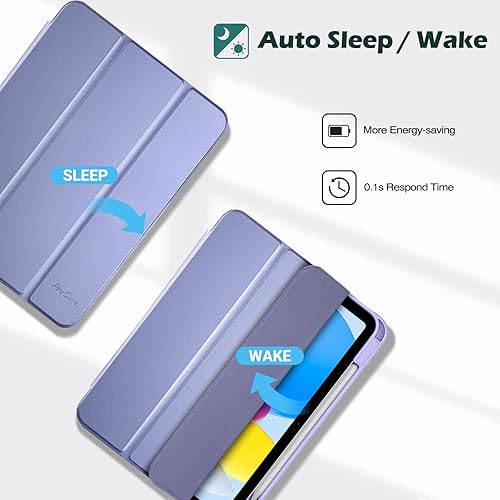 Vista 157 de ProCase Funda para iPad (A16) de 11ª generación de 11 pulgadas 2025/10ª generación de 10.9 pulgadas 2022 con soporte para lápices, funda híbrida Azul