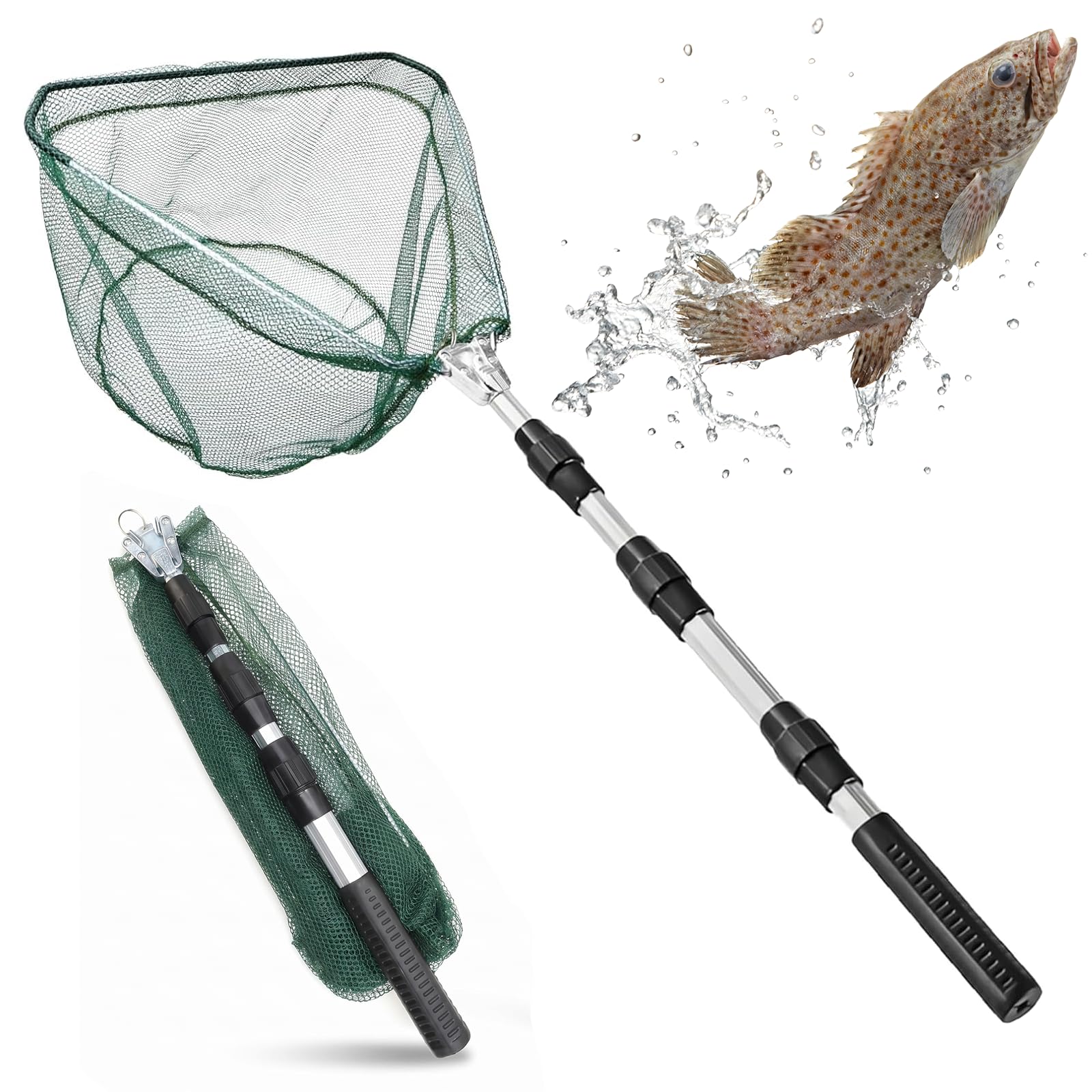 épuisette pêche truite 125cm alliage