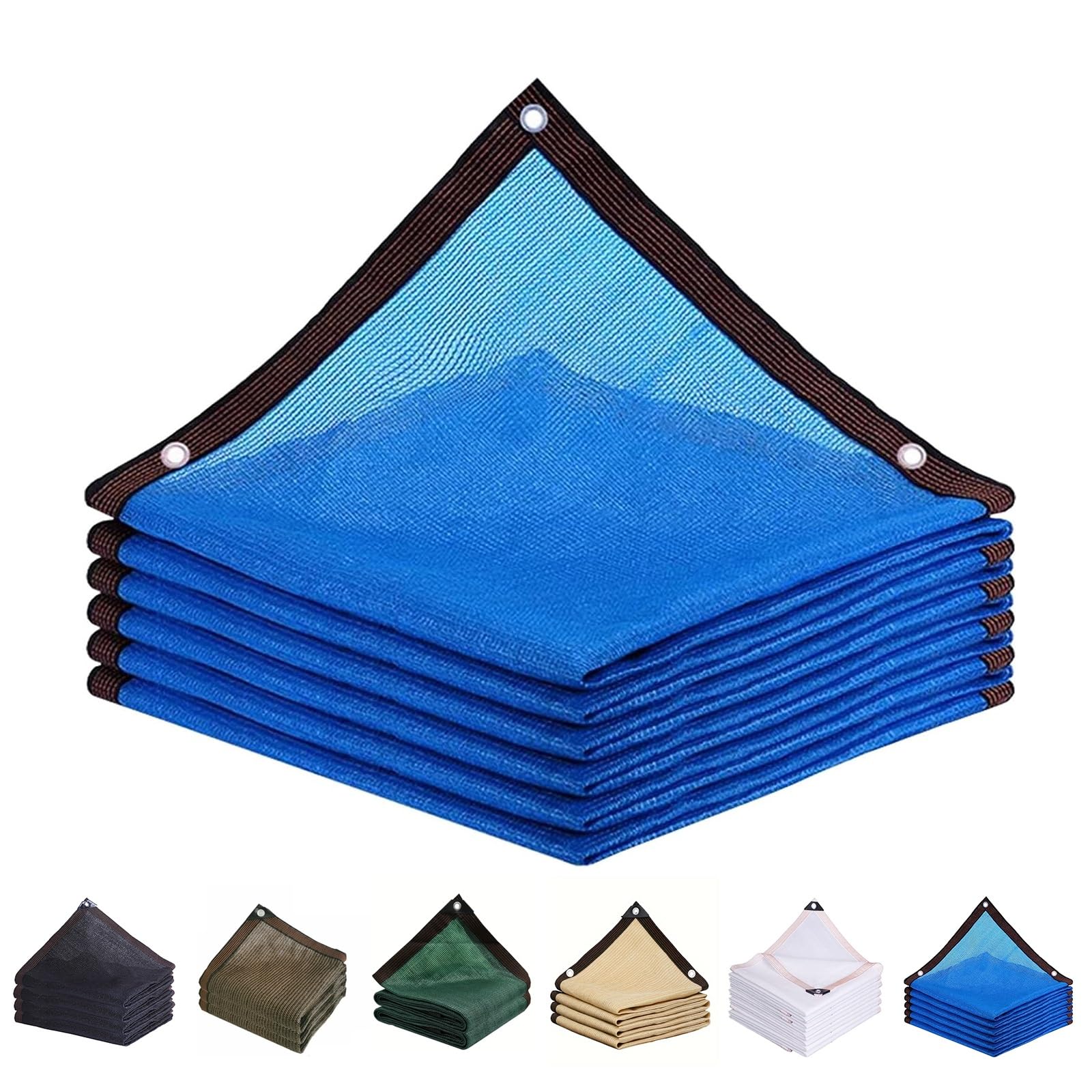 KLGFBDC 90% Shade Cloth for Patio & Backyard TearResistant Sun Shade Netting 13.2ft x 39.6ft Blue Mesh for Deck Pergola Dog Kennel & Camper Awning UV Protection
