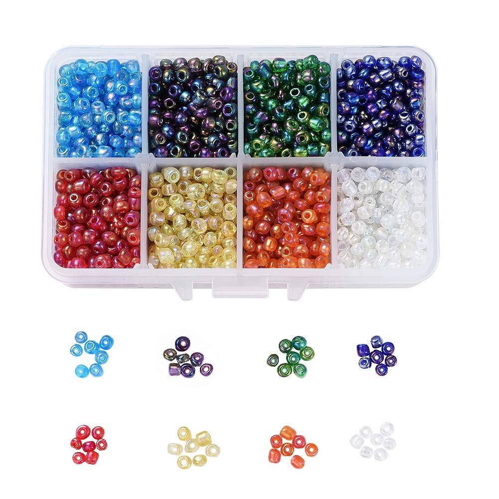 250X Perle en Cristal Crystal Verre Rond 6mm Multicolor - Beaux-Arts et Loisirs créatifs