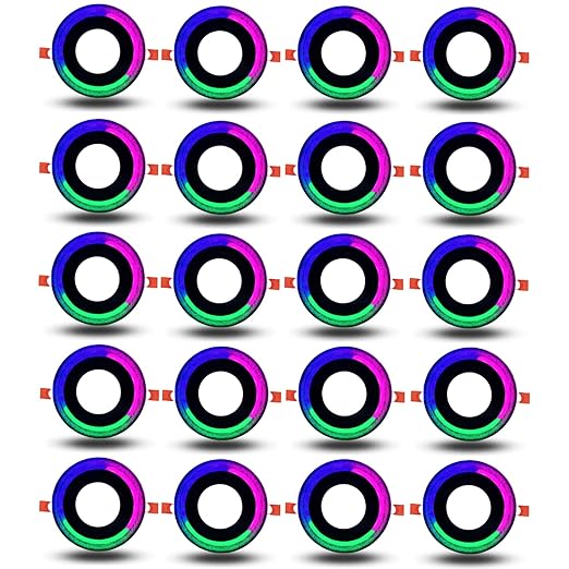 D'Mak Aluminium 6 Watt Decorative Led Jelly Type Round Led Panel Ceiling Light 3D Effect Lighting (White & Pgb,Pack Of 20)